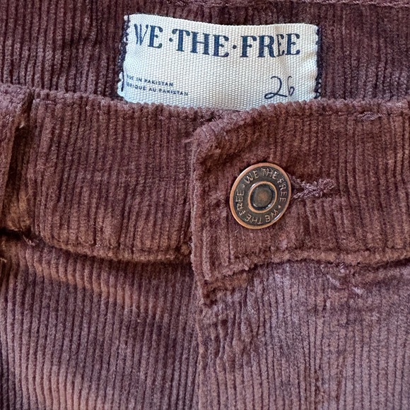 NWOT Free People Women’s We The Free Risk Taker Cord Jeans. Size 26. - Picture 8 of 8